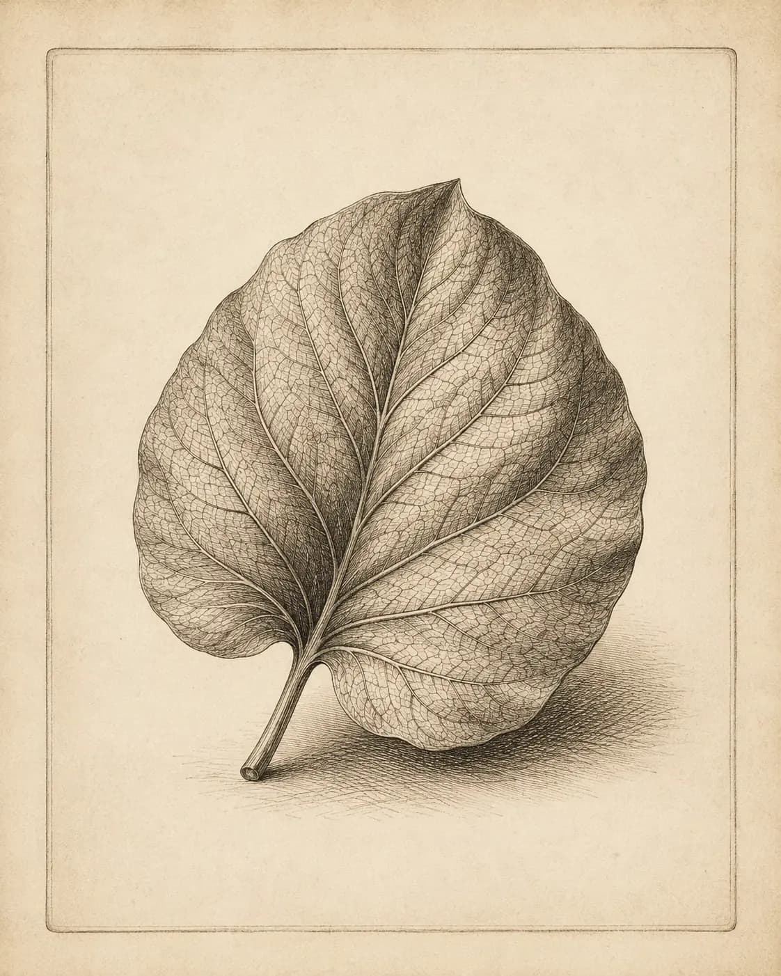 บ ใบไม้ (bo baimai) — Thai consonant meaning 'leaf', engraved specimen plate
