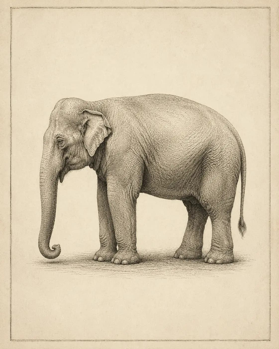 ช ช้าง (cho chang) — Thai consonant meaning 'elephant', engraved specimen plate