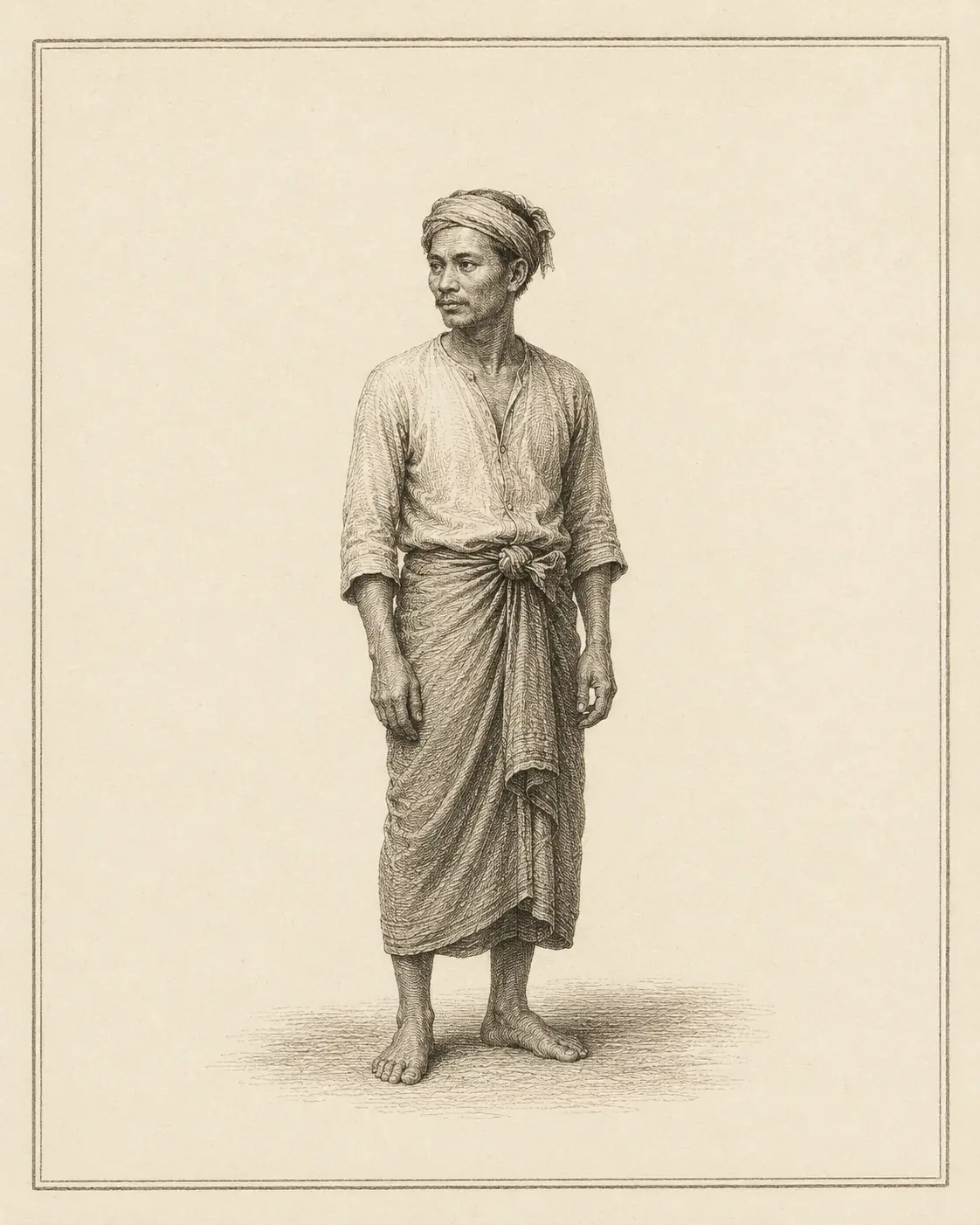 ฅ คน (kho khon) — Thai consonant meaning 'person', engraved specimen plate