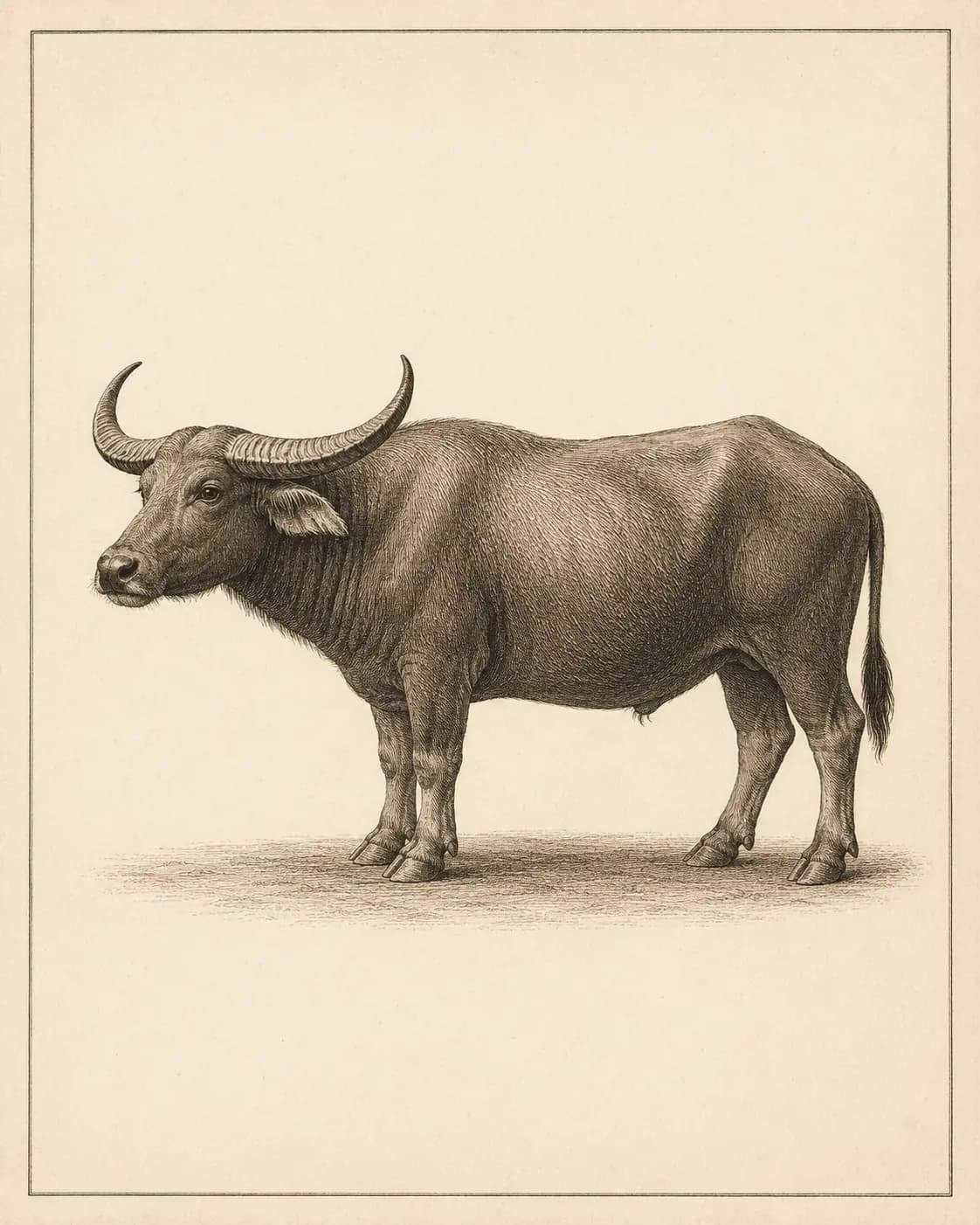 ค ควาย (kho khwai) — Thai consonant meaning 'buffalo', engraved specimen plate