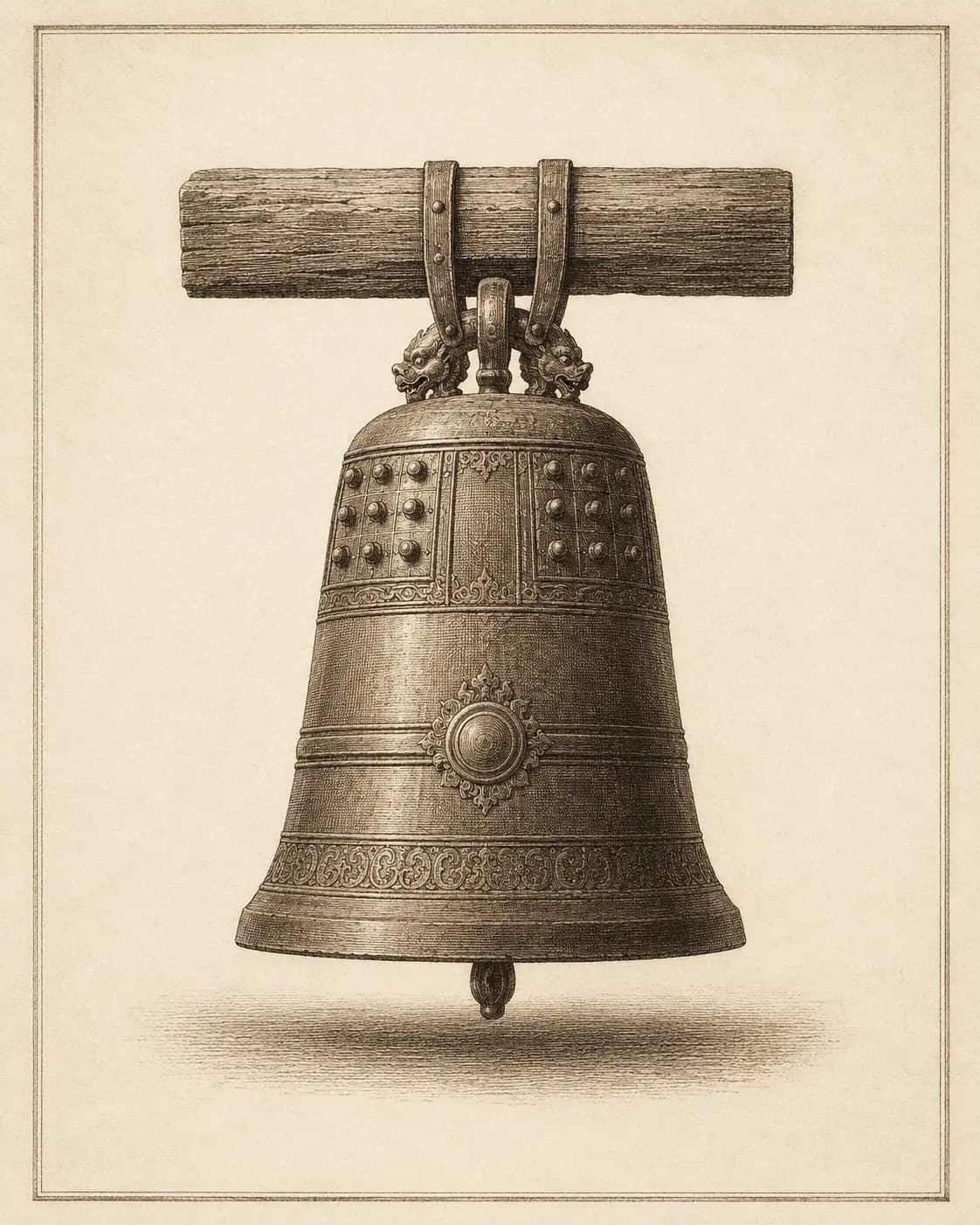 ฆ ระฆัง (kho rakhang) — Thai consonant meaning 'bell', engraved specimen plate