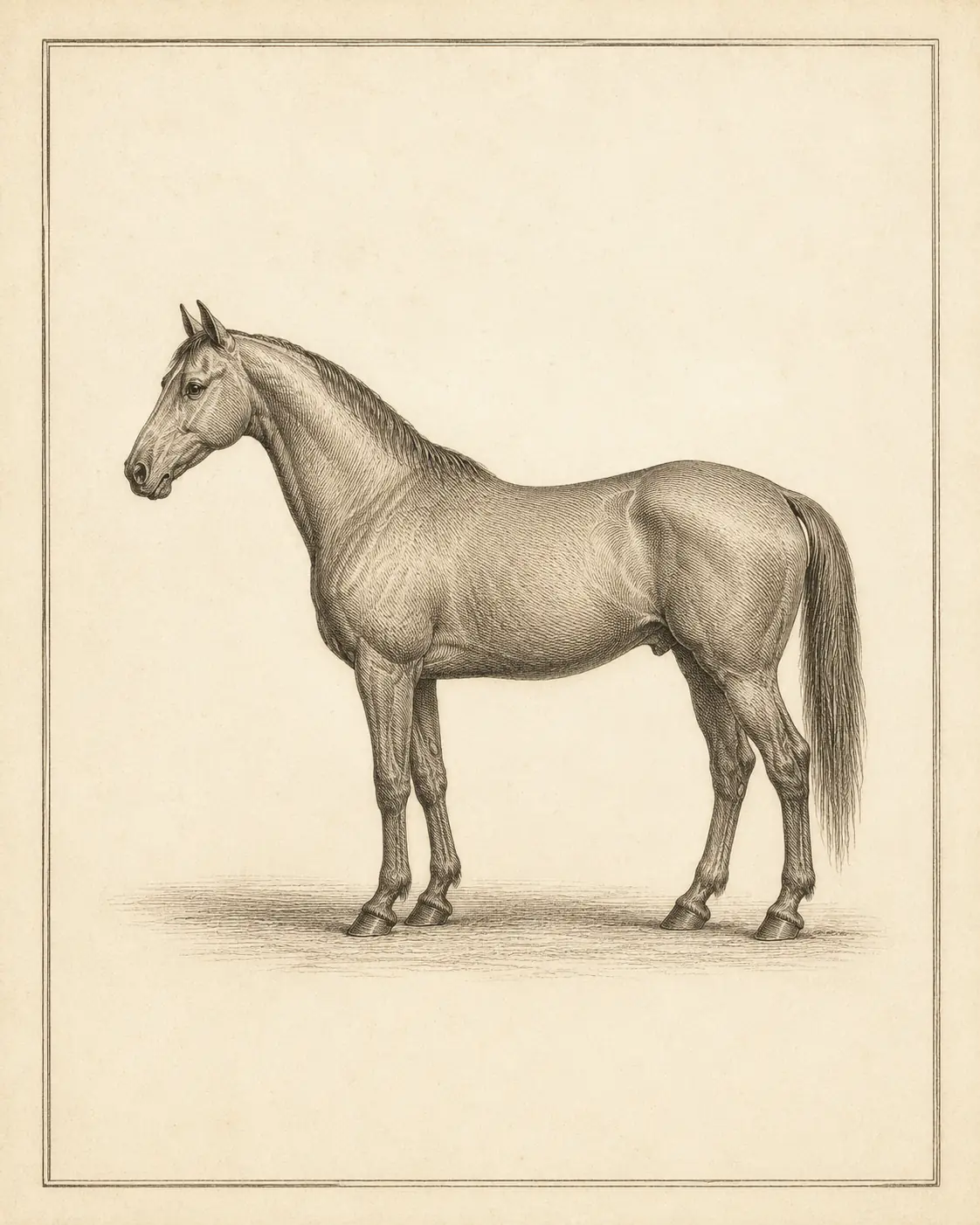 ม ม้า (mo ma) — Thai consonant meaning 'horse', engraved specimen plate
