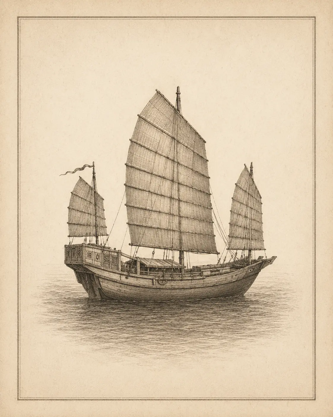 ภ สำเภา (pho samphao) — Thai consonant meaning 'sailing ship', engraved specimen plate