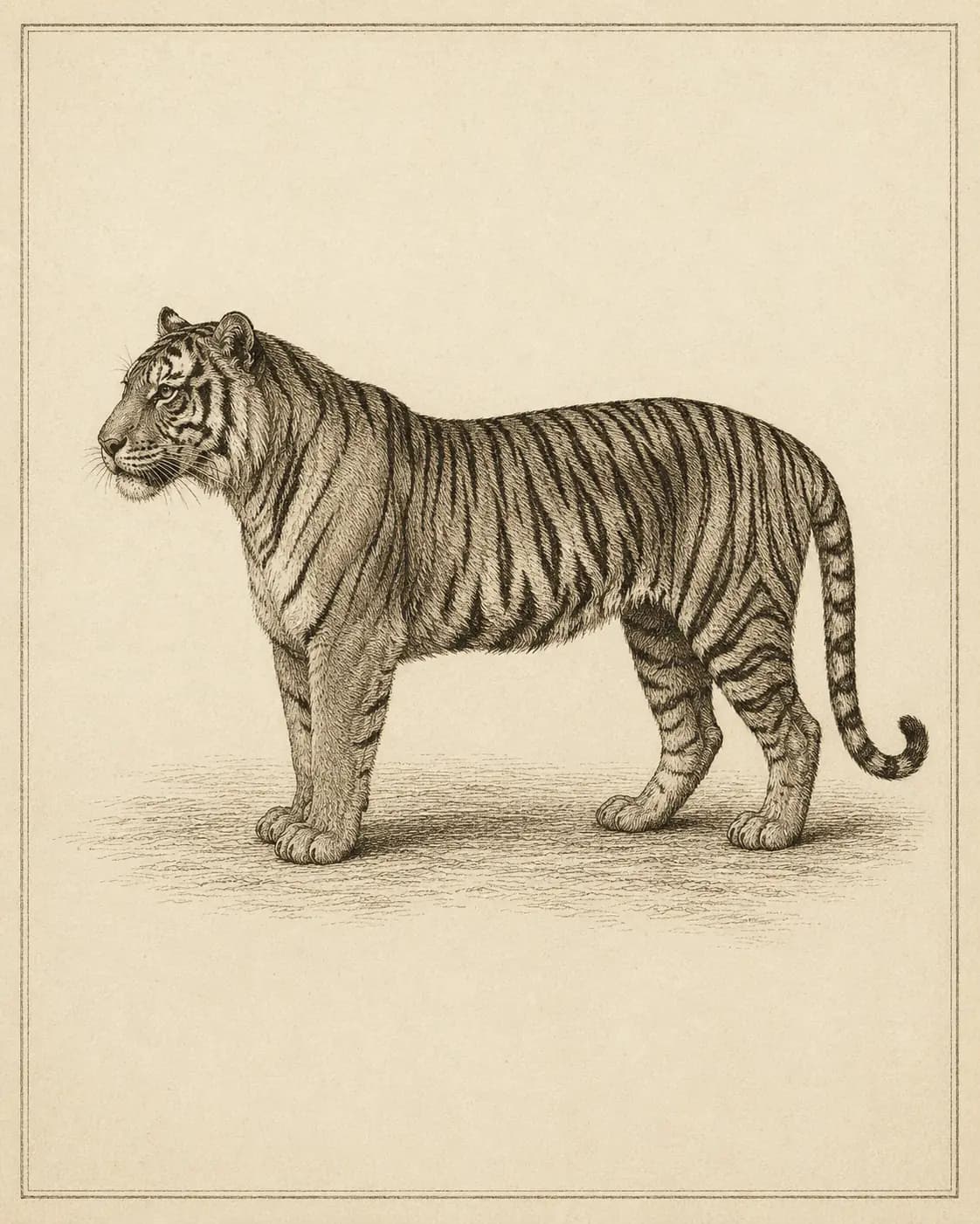 ส เสือ (so suea) — Thai consonant meaning 'tiger', engraved specimen plate